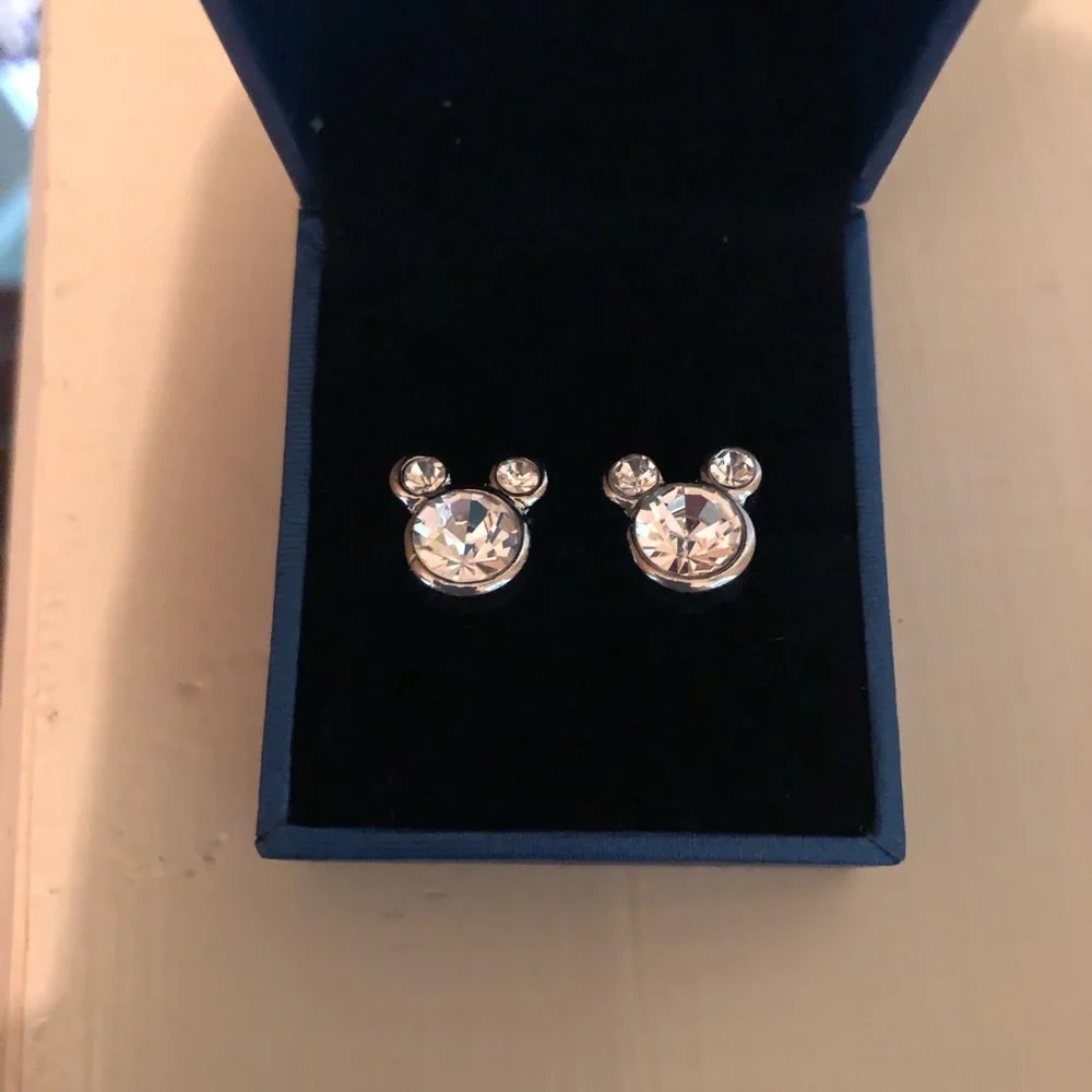 Earrings; Stud; Faux Diamonds; Alloy Plated - Picture 5 of 8